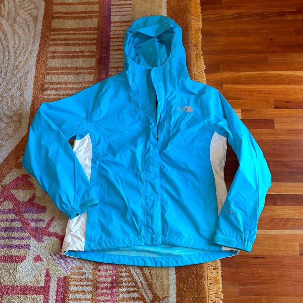 The North Face Blue Rain Jacket/Windbreaker SZ S